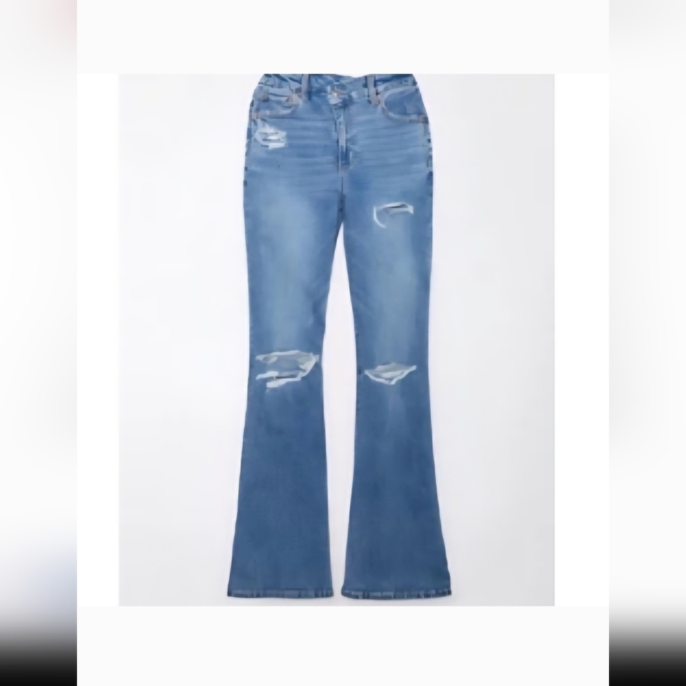 American Eagle Outfitters Light Blue Flare Jeans (TALL/LONG)